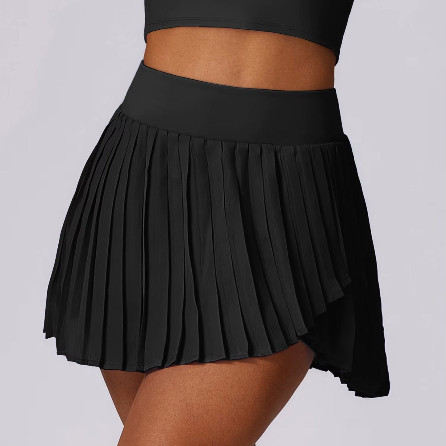 Yoga Pleated Pocket Skirts Breathable High Waist Skorts Golf Tennis Skirt for Women Runing Fitness Workout Gym Skirt Sportwear