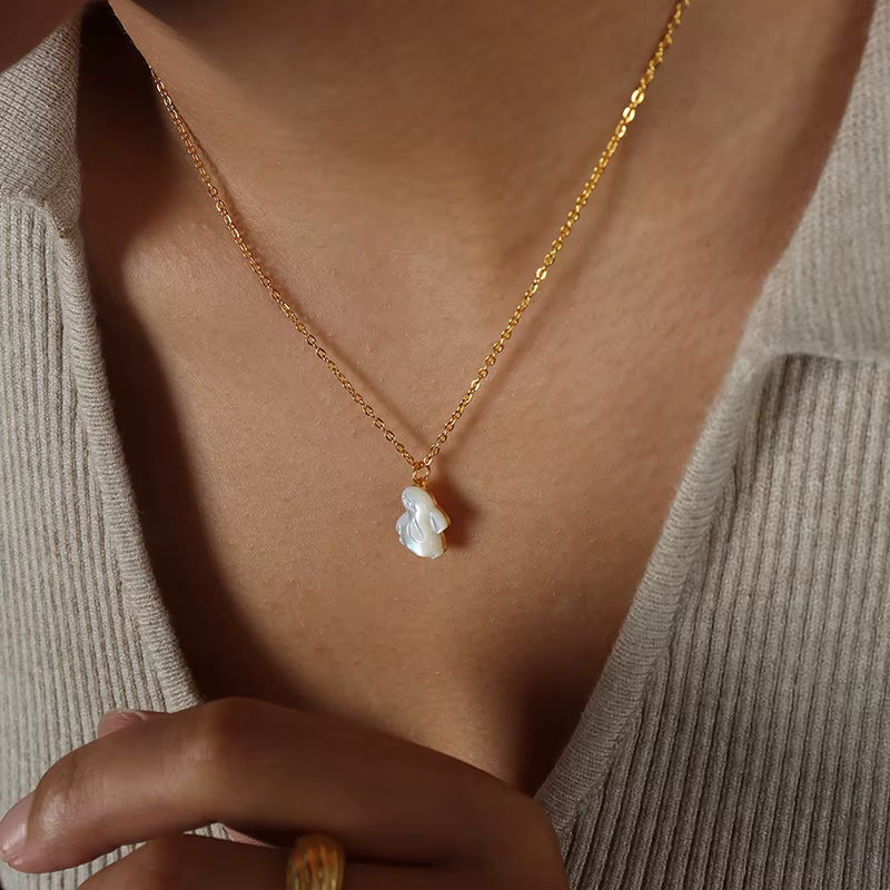 Fashion Temperament Joker Chain Necklace New Korea Exquisite Simple Rabbit Pendant Necklace Women'S Jewelry