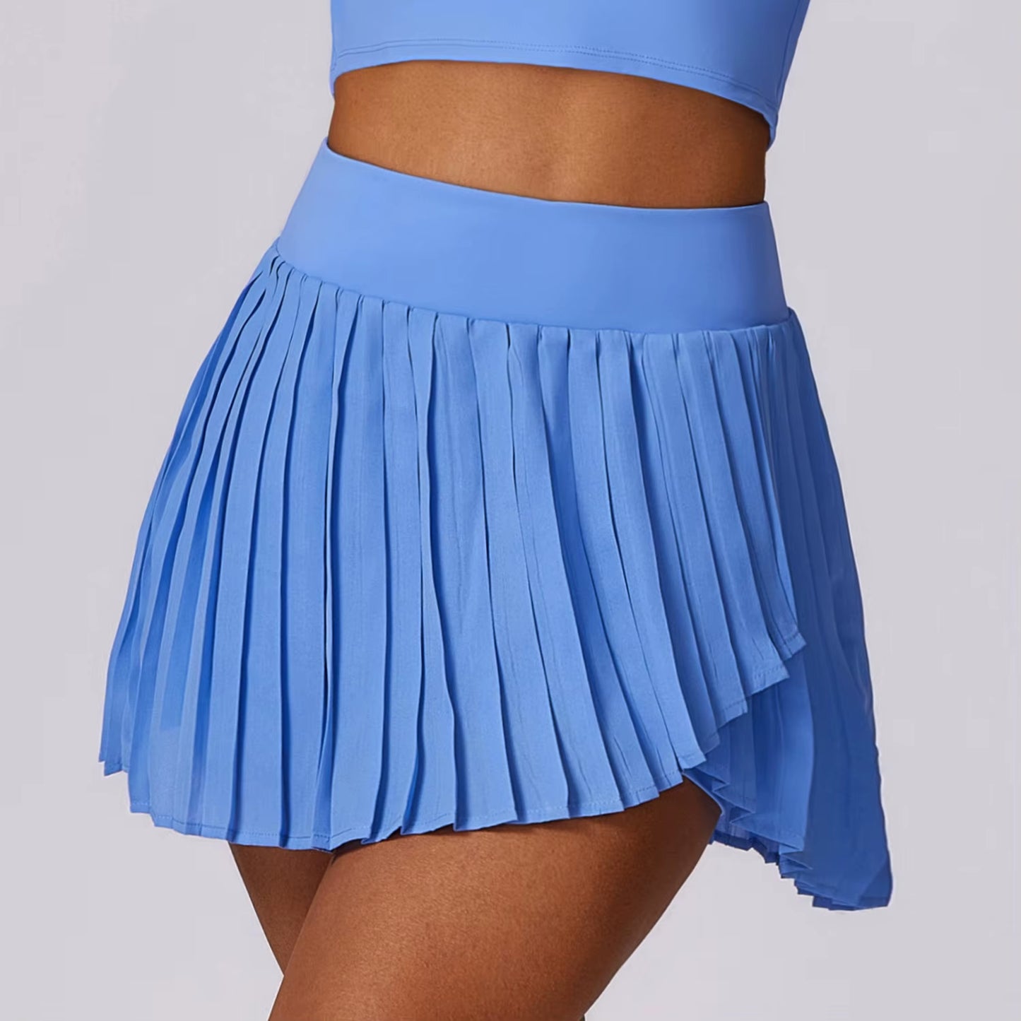 Yoga Pleated Pocket Skirts Breathable High Waist Skorts Golf Tennis Skirt for Women Runing Fitness Workout Gym Skirt Sportwear