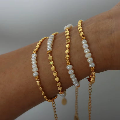 Adjustable Bracelet Wedding White Natural Freshwater Pearl Bracelets for Women Cuff Bangles Wrap Anniversary