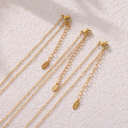 Fashion Star Bling Cubic Zirconia Necklace for Women 316L Stainless Steel PVD Gold Plated Collar Choker Daily Jewelry Gifts